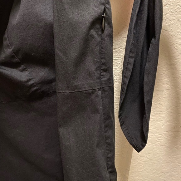 Universal Standard For J. Crew Black V-Neck Poplin Tie Cuff Sleeve Top Size XL - Picture 9 of 9